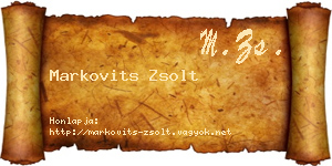 Markovits Zsolt névjegykártya