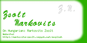 zsolt markovits business card